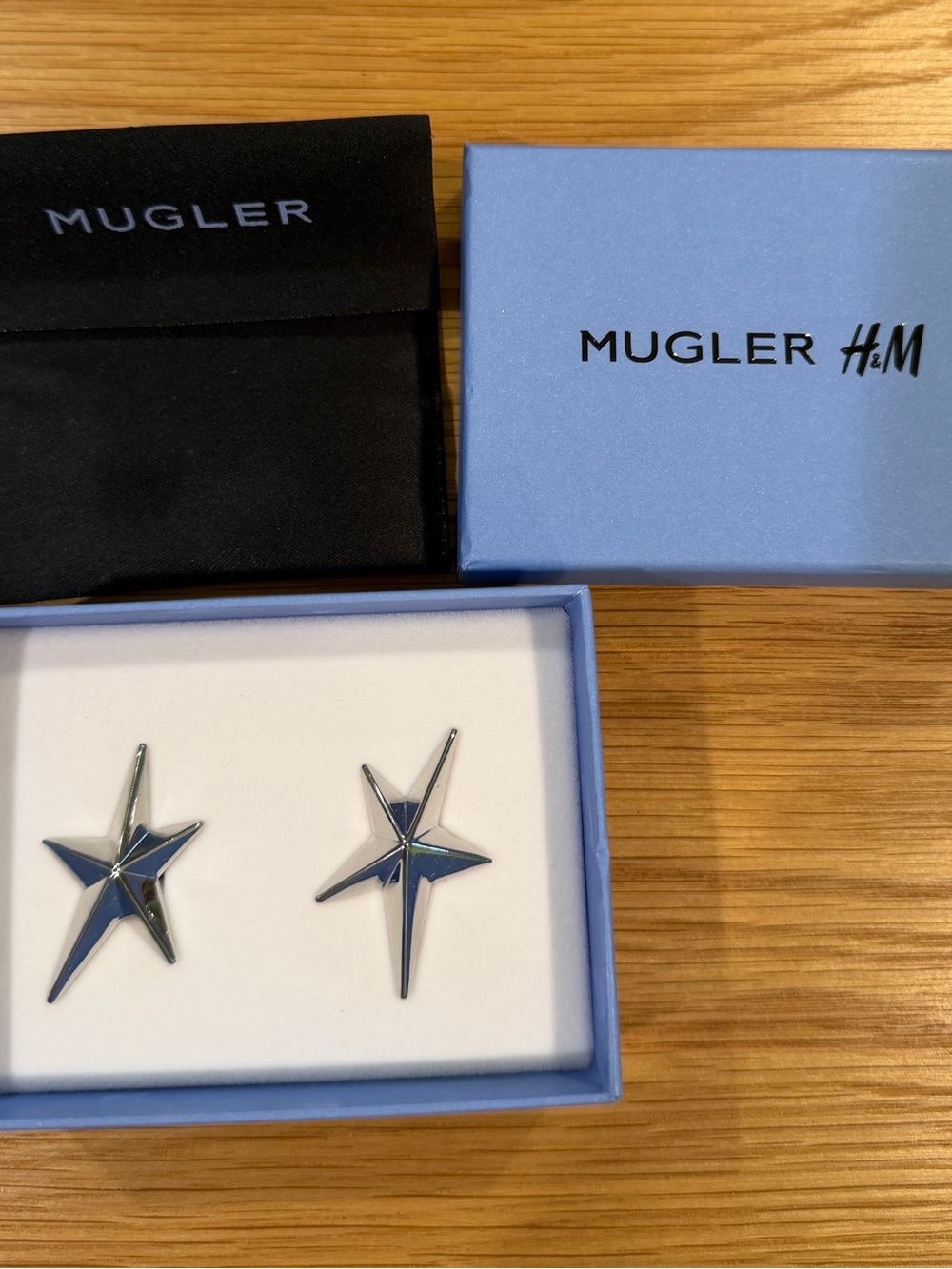 Mugler Silver Star Cuff Links
